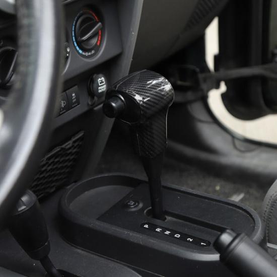 Gear Shift Knob Head Decor Cover Trim For Jeep Wrangler JK 2007-10 Carbon Fiber