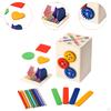 Wooden Color Shape Sorting Learning Toy,Matching Game Educational Fine Motor Skills for 1-3 Year Old