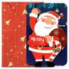 Cartoon Christmas Greeting Card Set Santa Claus Snowman Blessing Postcard for New Year Holiday Party Decoration