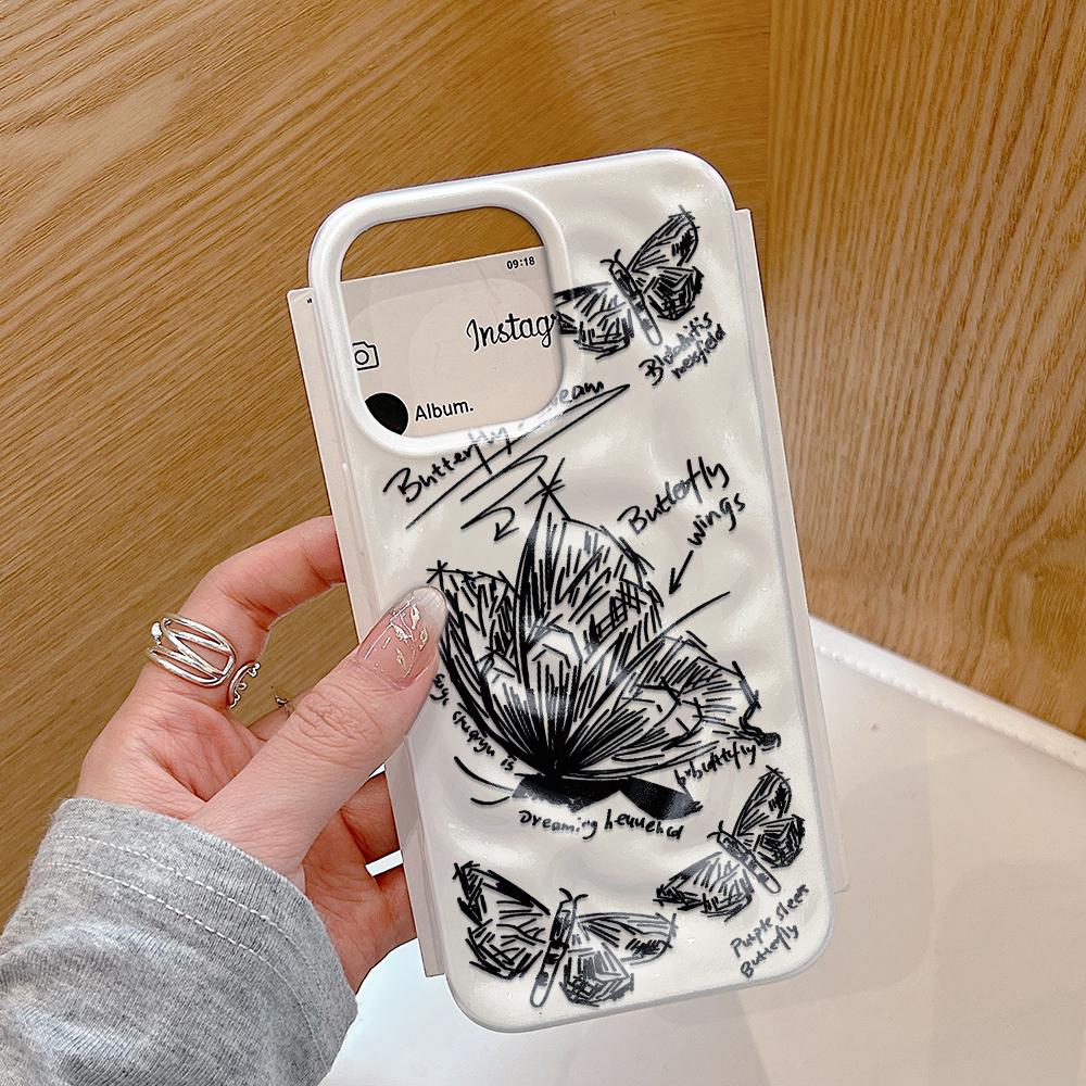 Colorful Line Butterfly Phone Case For IPhone 17 Air 16 15 14 13 12 11 Pro Max Cover Case For IPhone 16 15 14 Plus Case Funda