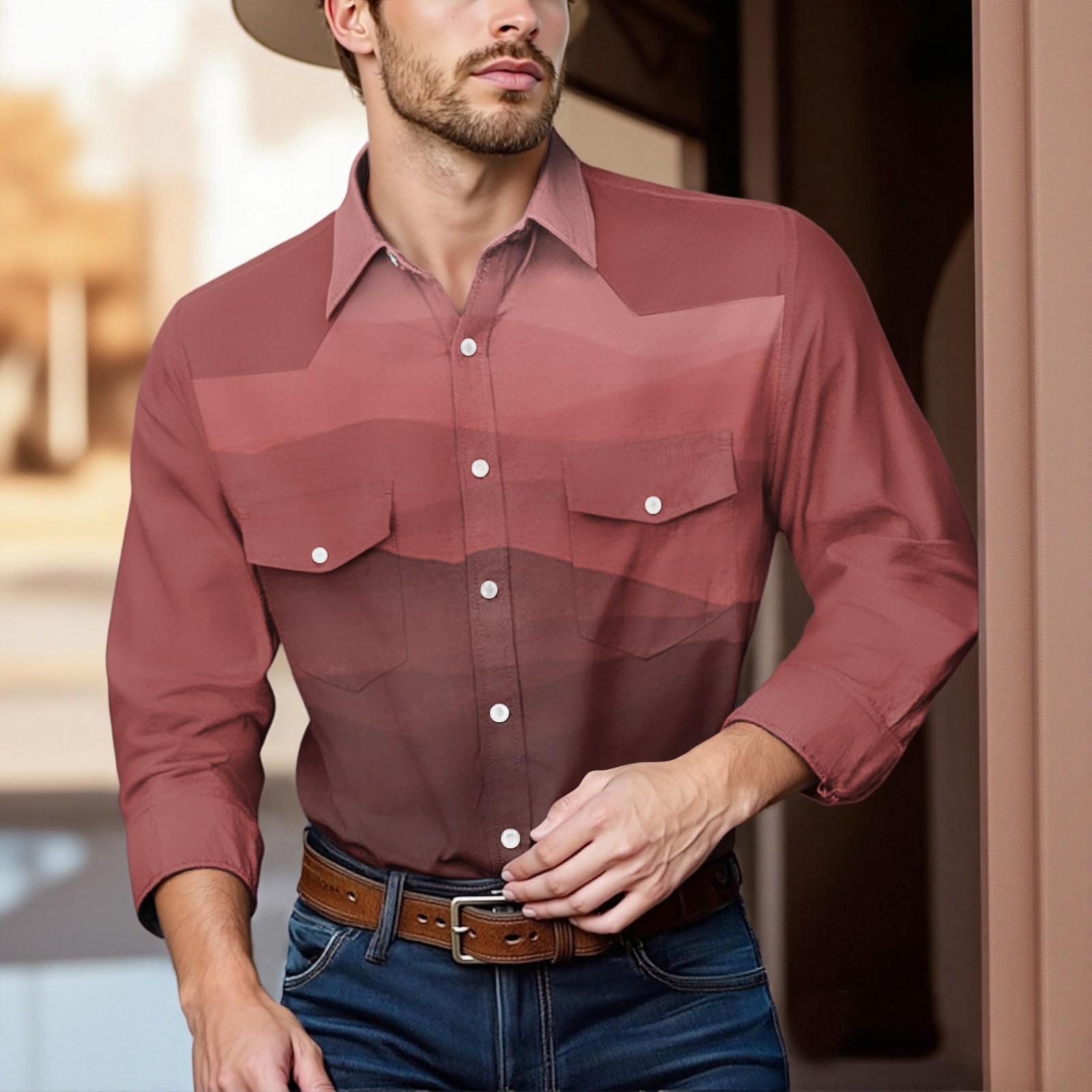 

Мужской модный топ кэжуал с короткими рукавами, лацканами и длиной до плеч XL красный