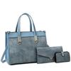 Retro Women's Bag Three-piece Shoulder Bag New Fashionable Crocodile Pattern Mother Bag Large Capacity Hand-held Crossbody Bag