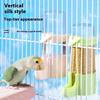 Transparent Feeding Watering Automatic Dual Purpose Bird Feeder Large Capacity Water Dispenser Feeder Bird Cage Accessories
