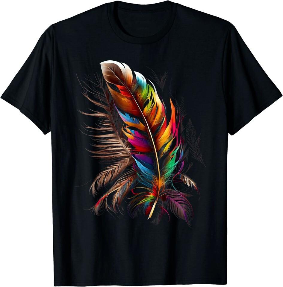 NEW LIMITED Feather Southwest Native American Indian Tribal Art Graphic T-Shirt Unisex T-Shirt L