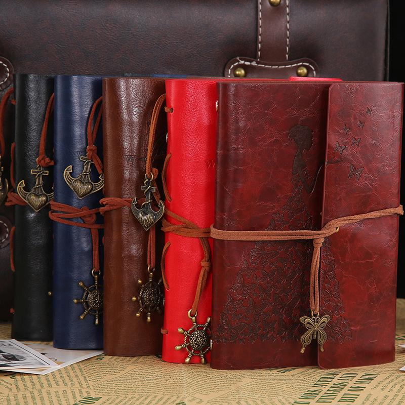 A6 European Retro Kraft Loose-Leaf Business Planner Notepad (Customizable Logo)