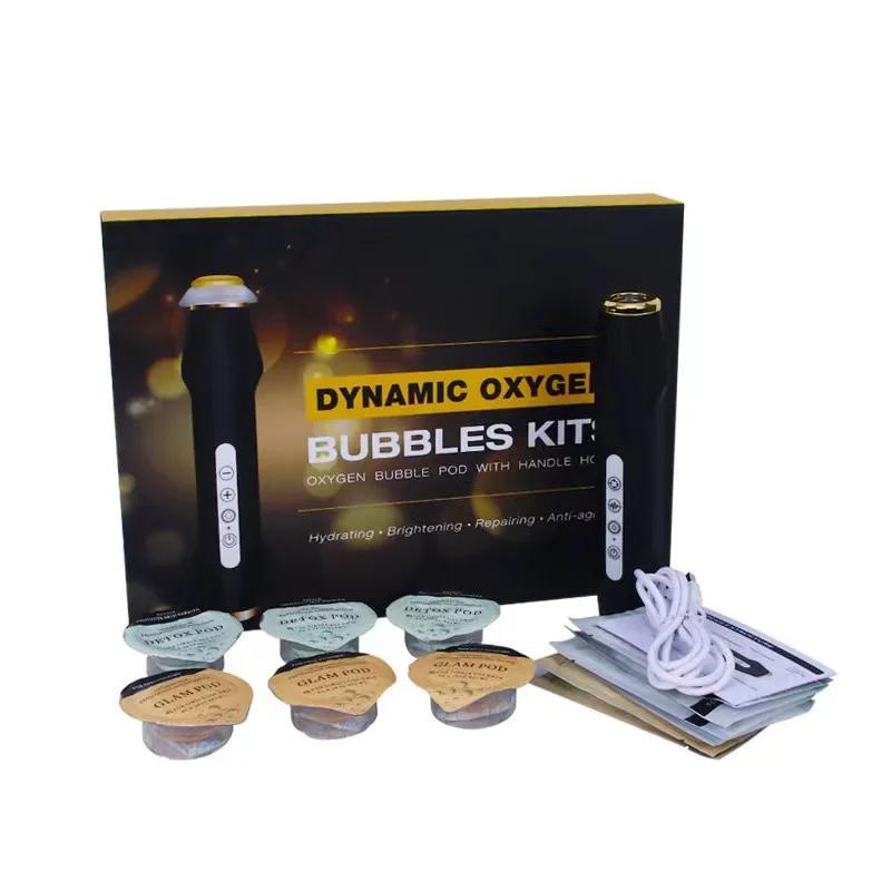 

Ручной CO2 Пузырьковый Косметический Аппарат Перезаряжаемый Набор для Ухода за Лицом с Кислородными Капсулами full set