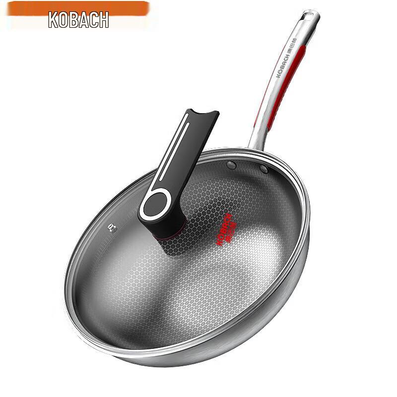 KÖBACH 304 Stainless Steel Honeycomb Non-stick Wok