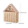 Christmas Countdown Storage Box 24 Day Wooden Advent Calendar Decorated Lighted Countdown to Christmas Calendar, Storage Drawer