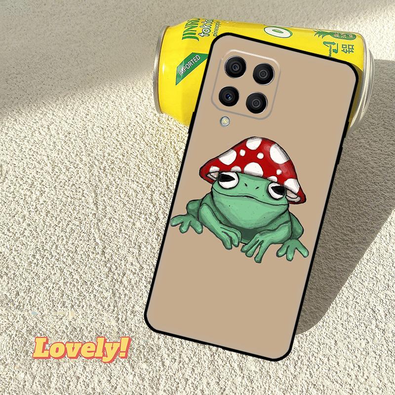 Kawaii Frog Mushroom Case For Samsung Galaxy M52 M36 M06 M16 M56 M33 M15 M55 M31 M13 M12 M14 M53 M32 M35 M34 M54