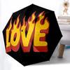 1pc Flame Love Automatic Folding Umbrella - Portable Collapsible 8-Rib Umbrella for All Seasons Yy251119167