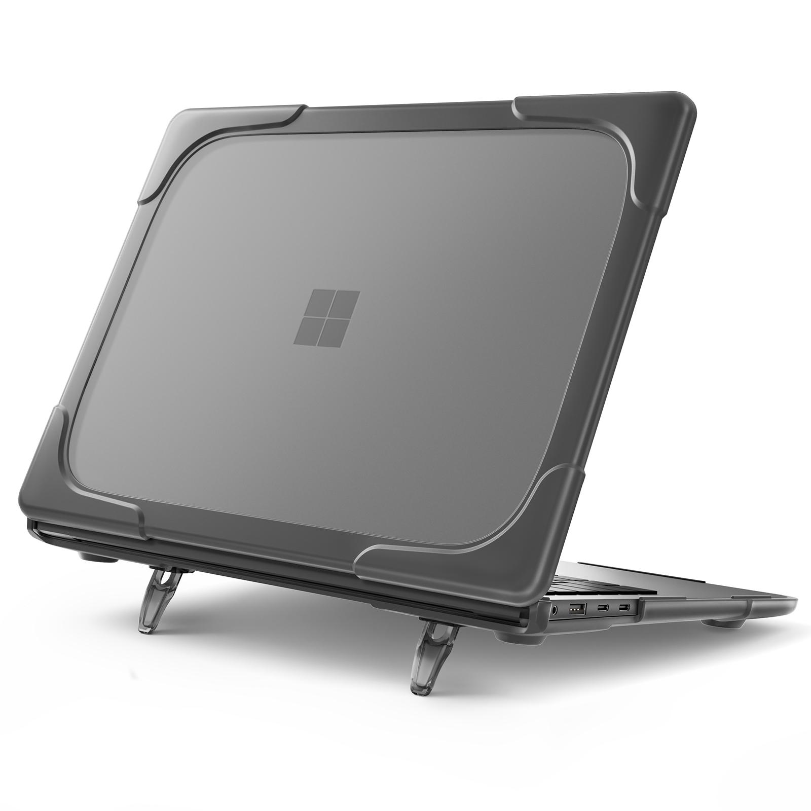 

Case for Microsoft Surface Laptop 7 13.8 Metal Alcantara 13.5 Go 1 2 3 12.4 15 inch Stand Cases Sleeve Matte Notebook Cover Laptop GO 3 серый