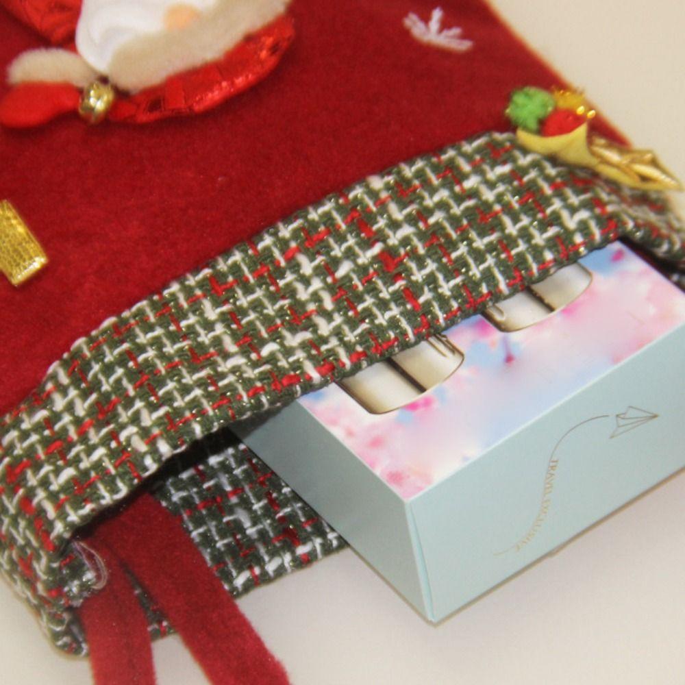 Flannelette Christmas Tote Bags Cartoon Candy Bags Durable Children Gift Bags  Xmas Gifts