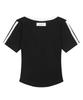 MUCENT Binding Track Line Ribbed Short Sleeve Tee (3 Colors)