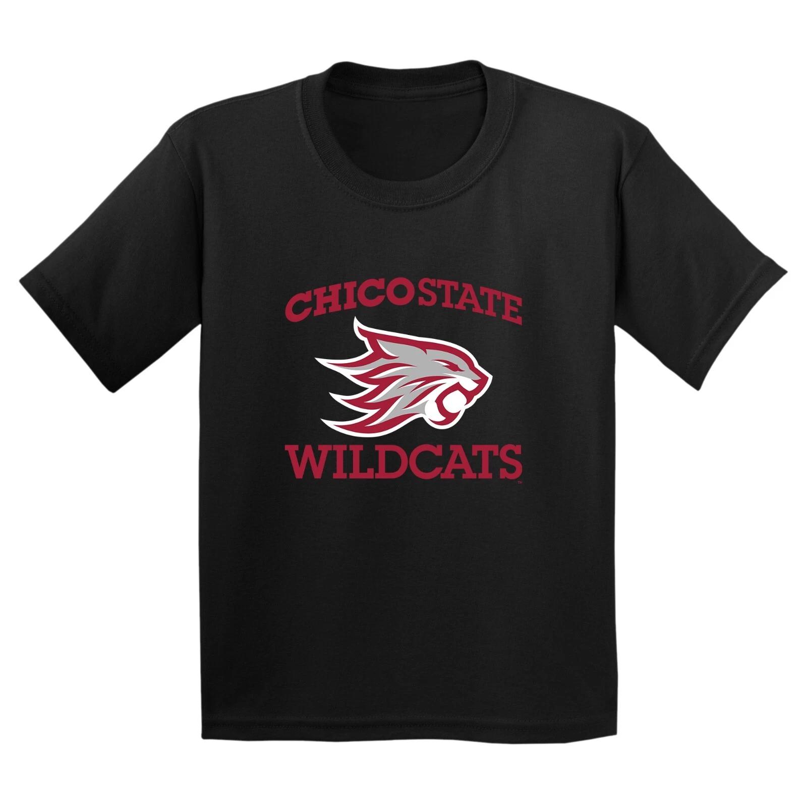 Chico State Wildcats Arch Logo Youth T-Shirt - Black M