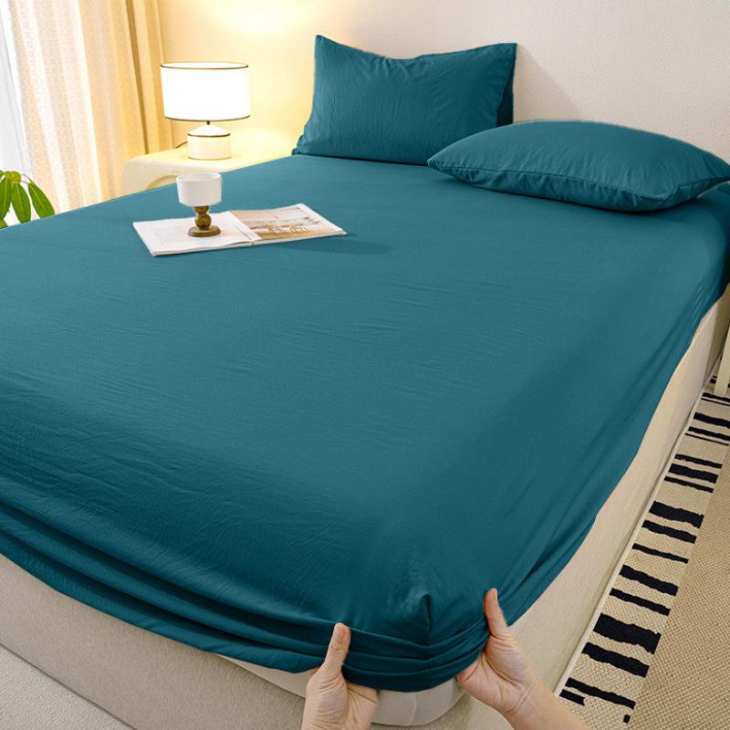 3PCS/1 Set Bedding Set 1 Sheet+2 Pillowcase Mattress Cover Protector Adjustable Bed Fitted Sheet Cover With Elastic Band