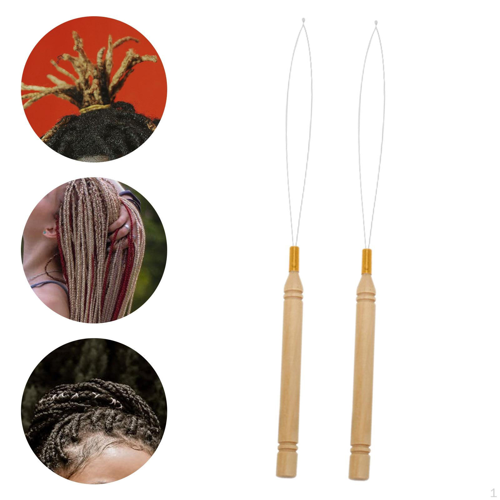 2Pcs Loop Threaders Hair Extension Threader Multi Use Multifunctional Needle for Handmade