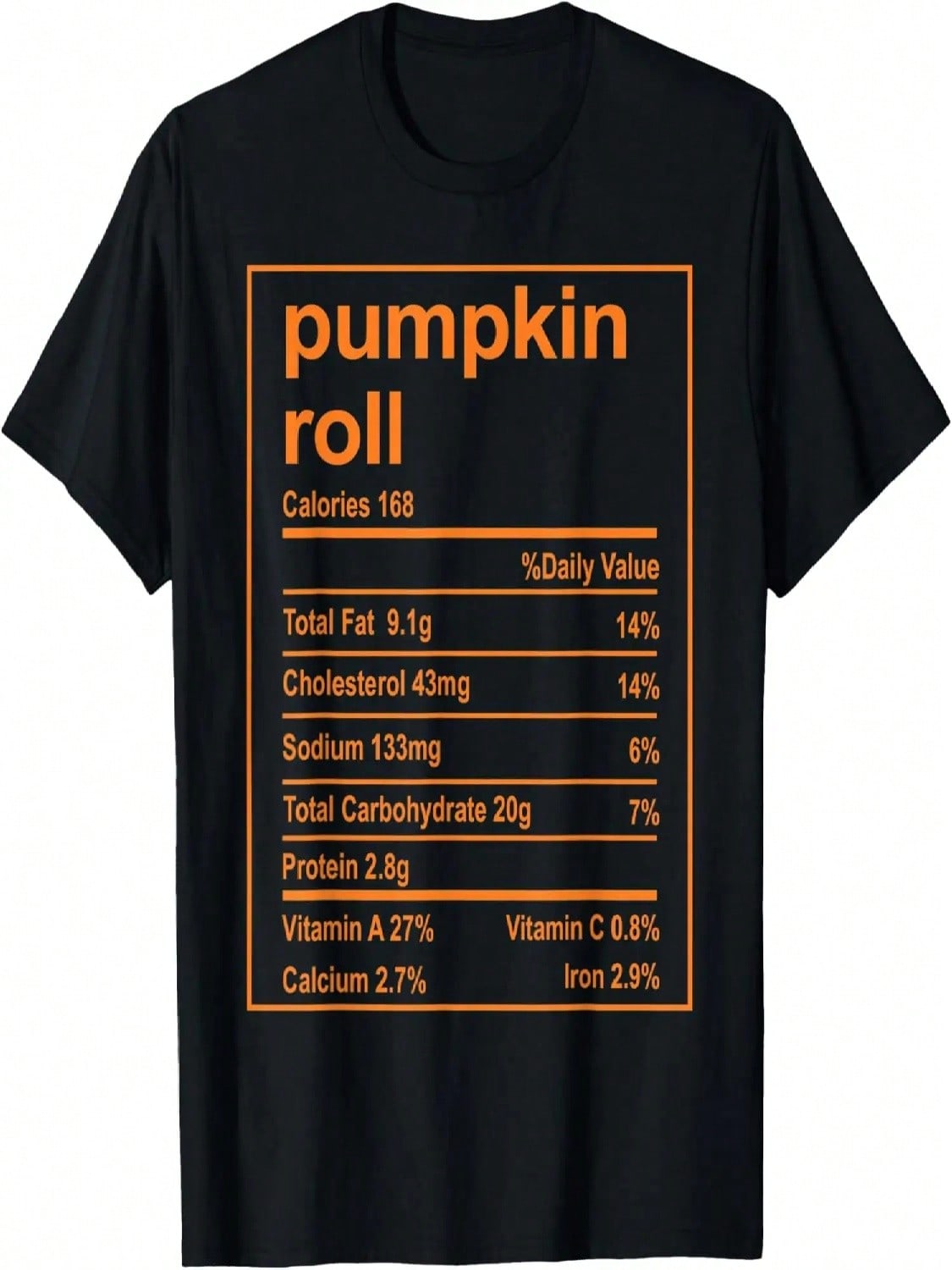 Pumpkin Roll Nutrition Facts Pumpkin Thanksgiving T-Shirt S разноцветный