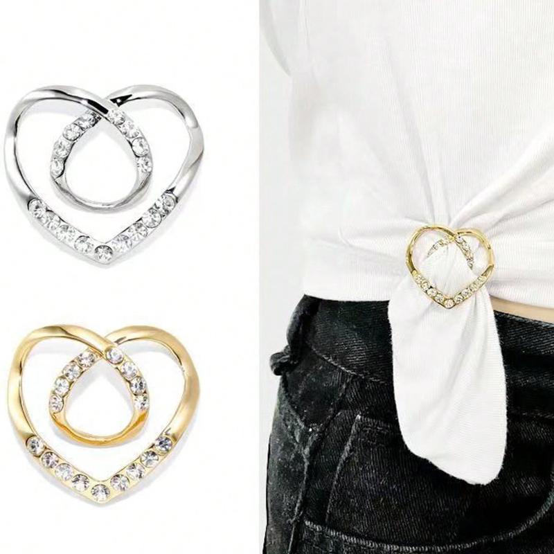 3pcs Clothes Corner Knot Buckle, T-Shirt Waist Decorative Ring and Creative Scarf Buckle, Suitable for Clothes, Belts & Scarves
