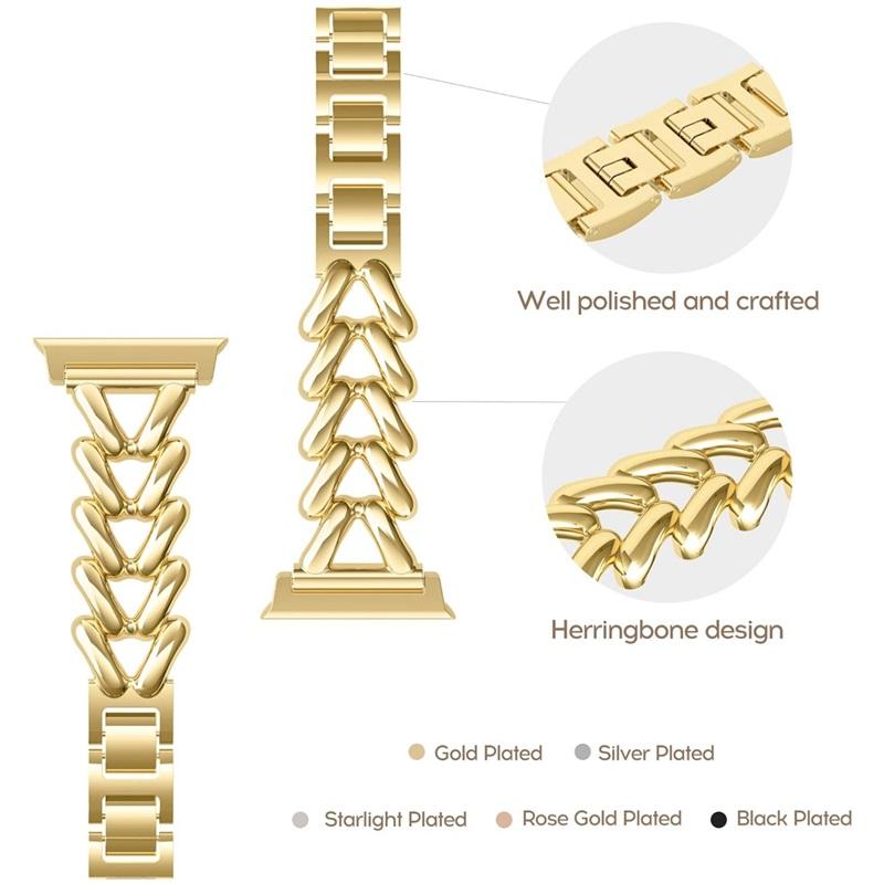 Love Heart Watch Straps for iWatch S11 Ultra 10 9 8 7 6 5 4 SE Band Slim Women Bracelet for iWatch 38 40 41 42 44 45 46 49mm