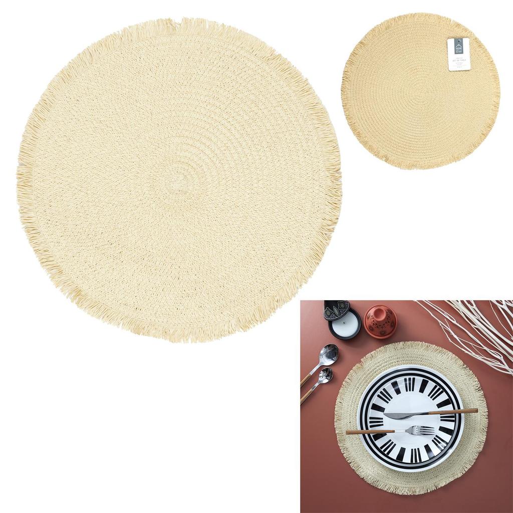 Plate Mat Natural 38Cm Boho Material