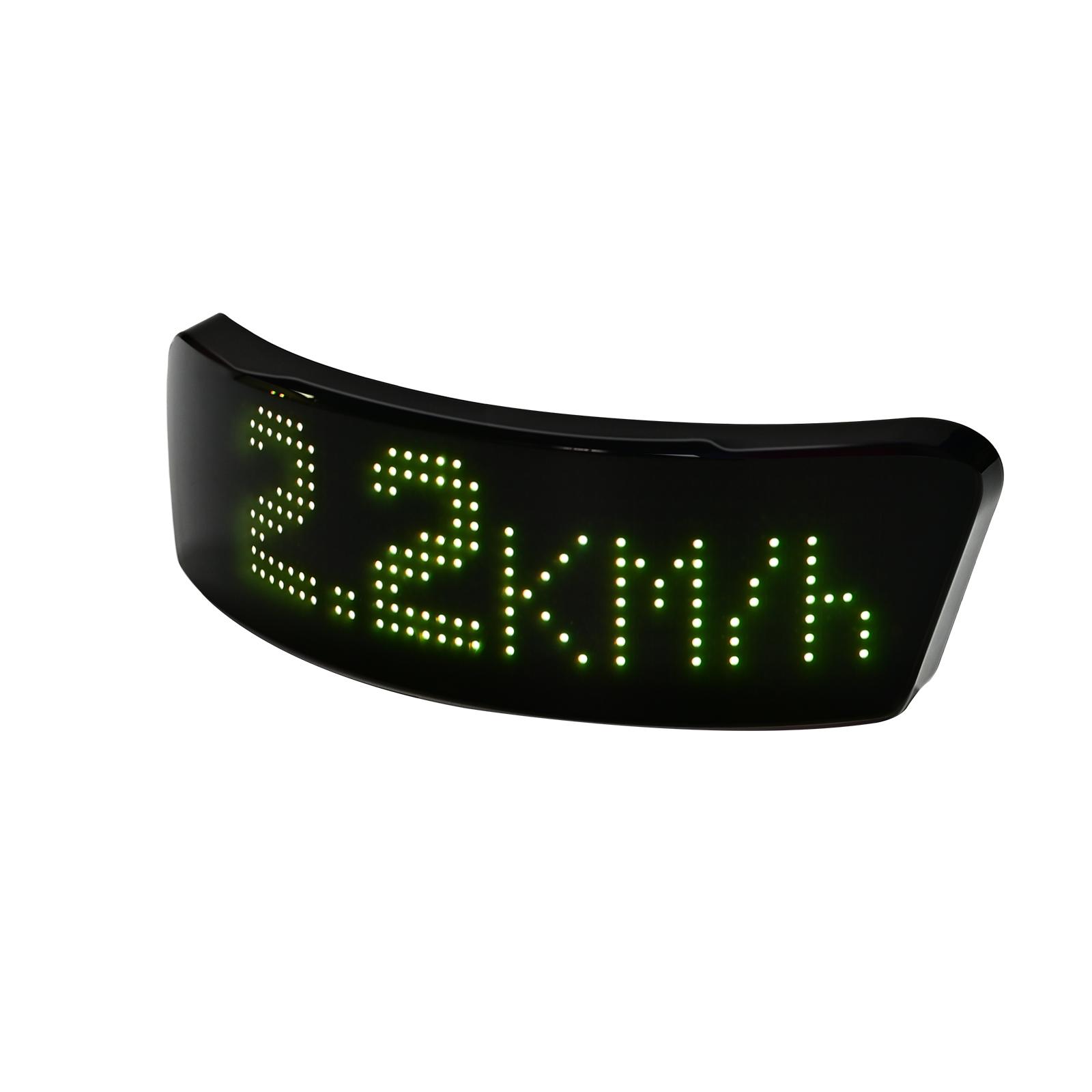 Schermo Display LED Full Color per Casco Luce LED Casco Moto Bici Display Controllo App BT Display Velocità di Guida nero