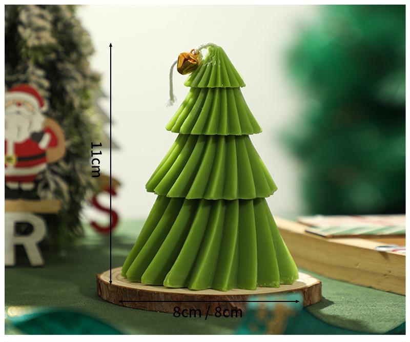 Kerstboom Kaars & Vorm Set DIY Siliconen Mallen voor Kaarsen Zeep Gips Vakantiecadeaus met Afgewerkte Kaarsen