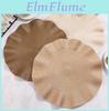 Round 6pack Color Solid Placemats Ruffles Woven Washable Table Mats For Dining Table Heat Resistant Nonslip Kitchen Accessories