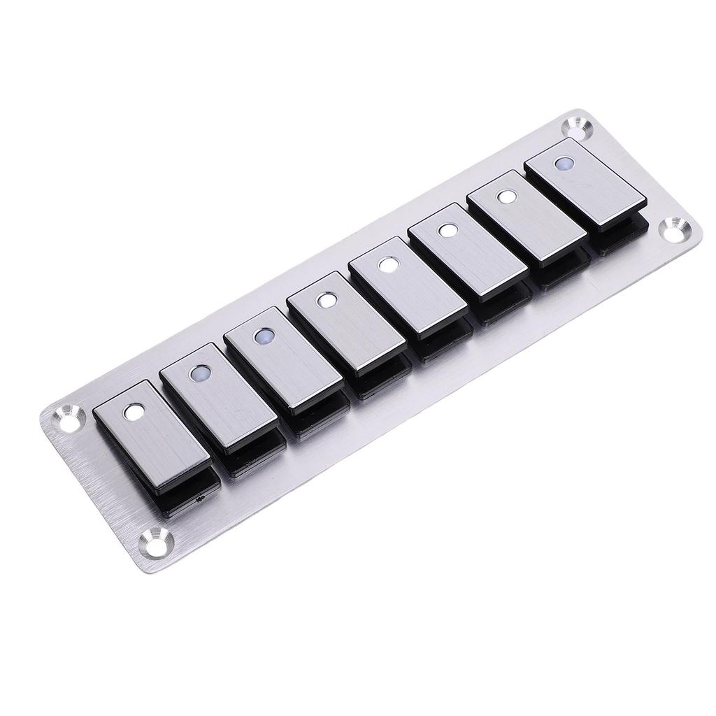 Aluminum Rocker Switch Panel 8 Gang Mini Rocker Toggle Switch Panel for Automotive RV Truck