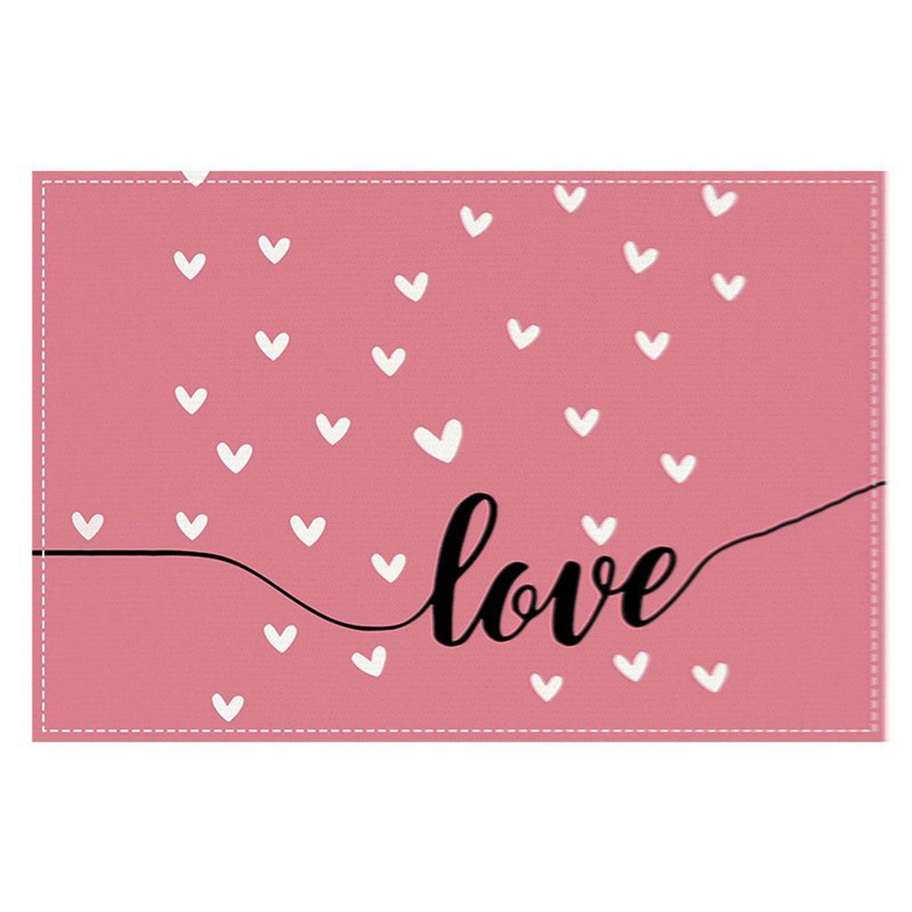 Love Valentine's Day Meal Mat, Festival Party Restaurant Decoration Tablecloth, Home Kitchen Table Insulation Mat 1pc