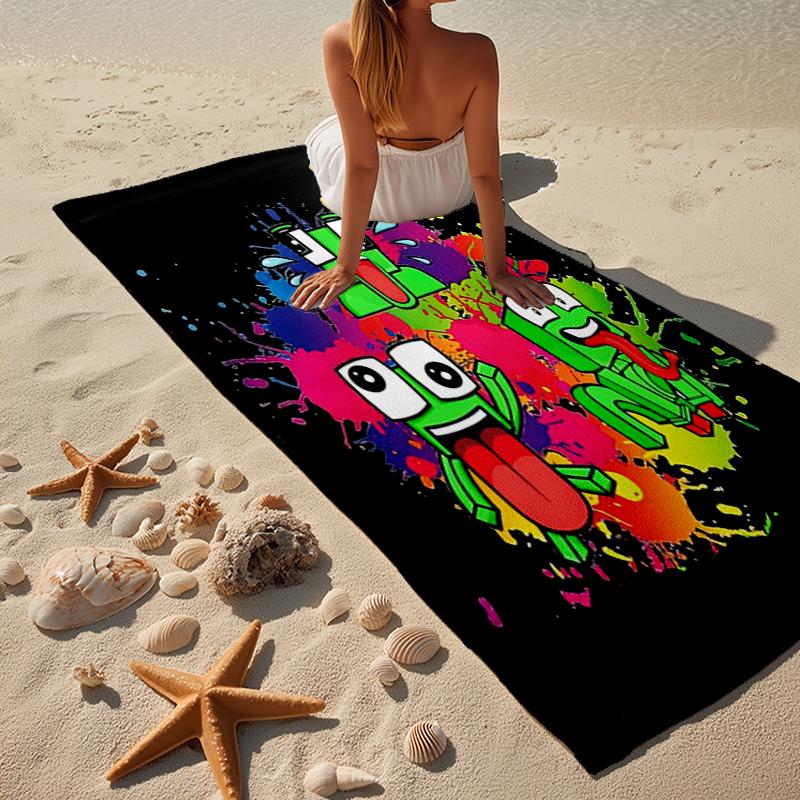 Colorful Game Friends Beach Towel, Super Soft Microfiber, Gift for Her/Him, Birthday, for Pool, Beach, Travel, Home Decor Fan Gifts