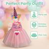 Geburtstagsparty Outfit Set Enthält Tüllrock Elastischer Bund Partyhut mit Bommeln und Bedrucktes Bandana Lätzchen für 23 Zoll Gänse-Dekoration