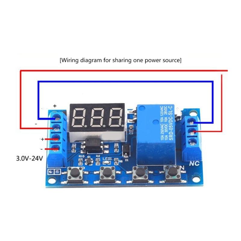 Programmable Relays Timer DC6-30V Timer Relays Module with Adjustable OP CLLOP Parameters for Industrial Applications