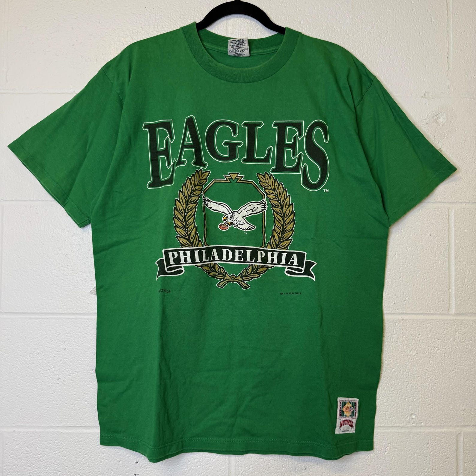 90s Philadelphia Eagles Nutmeg T shirt Sz XL (B2571) 4XL