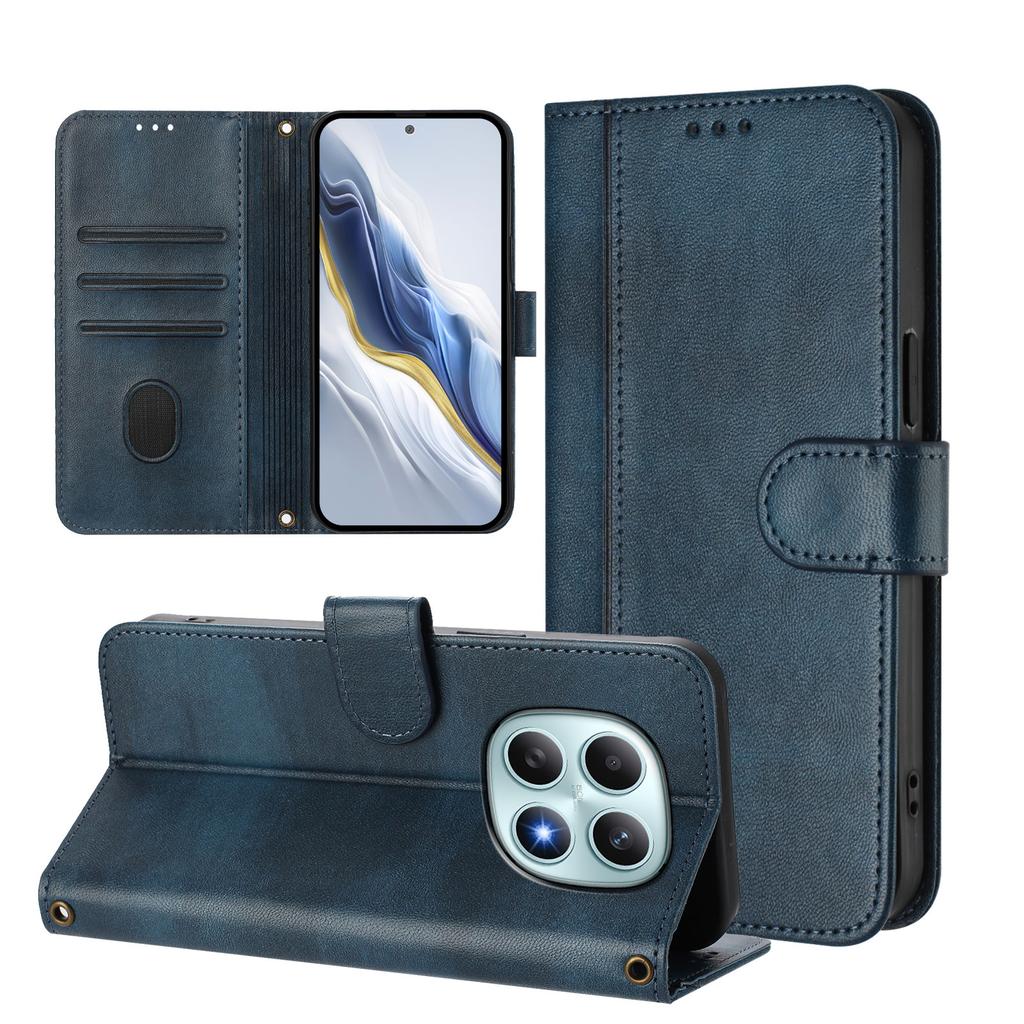 For Xiaomi Redmi Note 15 5G Cases Wallet Stand Retro Texture Leather Phone Cover with Lanyard