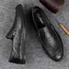 Men's New Doudou Shoes 2021 Lazy Shoes Driving One Pedal, Large Size Men's Leather Shoes Foreign Trade Genuine Leather Casual Shoes