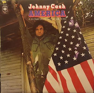 LP Plak JOHNNY CASH - Amerika - Sto 65163'te 200 Yıllık Bir Selam CBS 1972 İngiltere Country Kullanılmış
