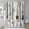 2pcs Snowforest animal curtains with pole bag design   privacy protection   suitable for decoration in various scenes