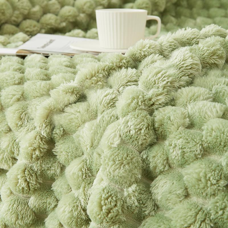 French cream wind plush sofa towel thickened winter 2025 new non-slip blanket all-inclusive sofa cushion cover