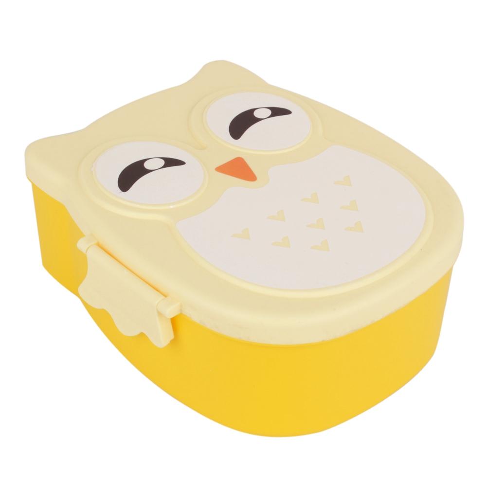 

Plastic Portable Cartoon Owl Lunch Box Food Safe Microwave Storage Container