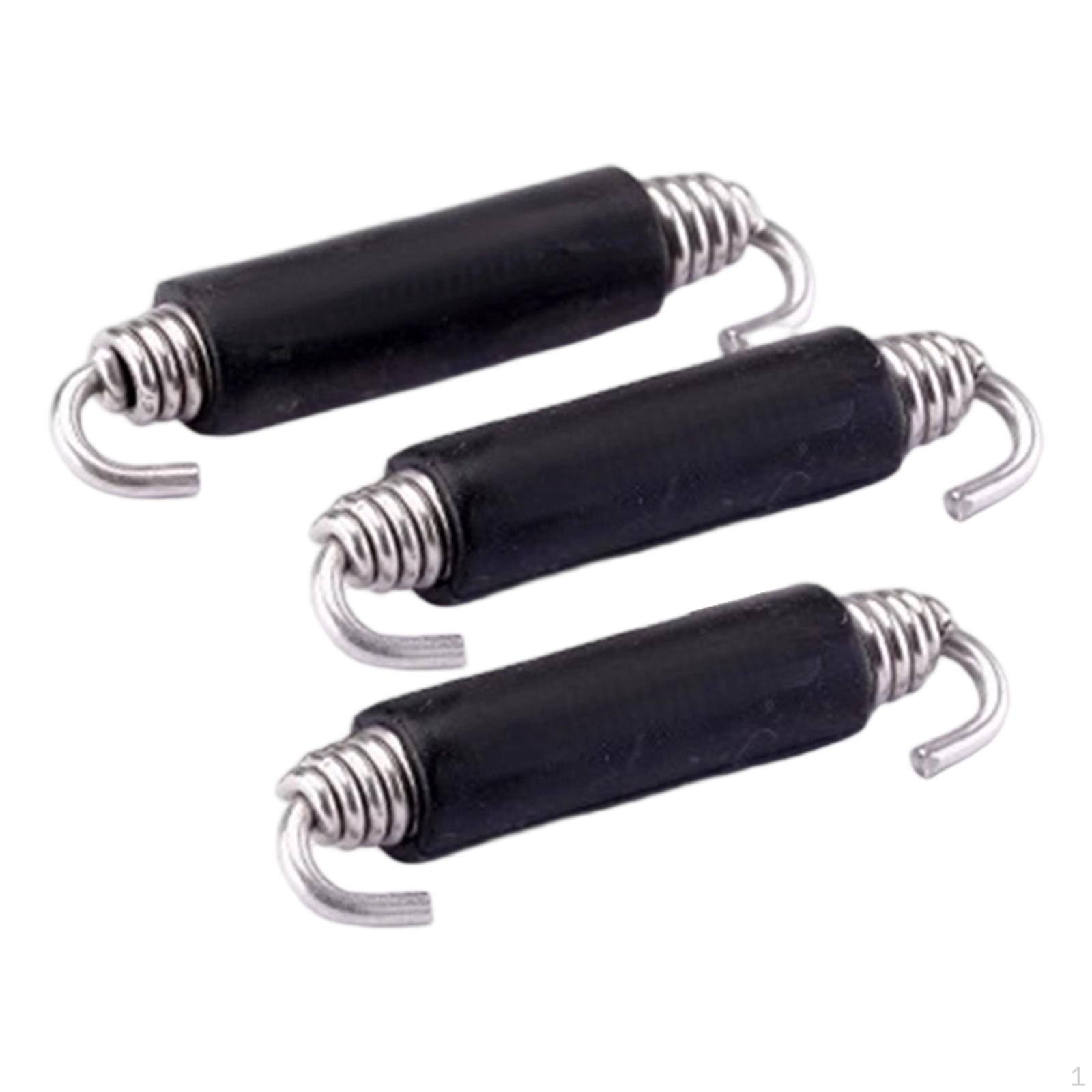 

3 Pieces Easily Install Accessory Universal Motorcycle Exhaust Pipe Spring 85mm