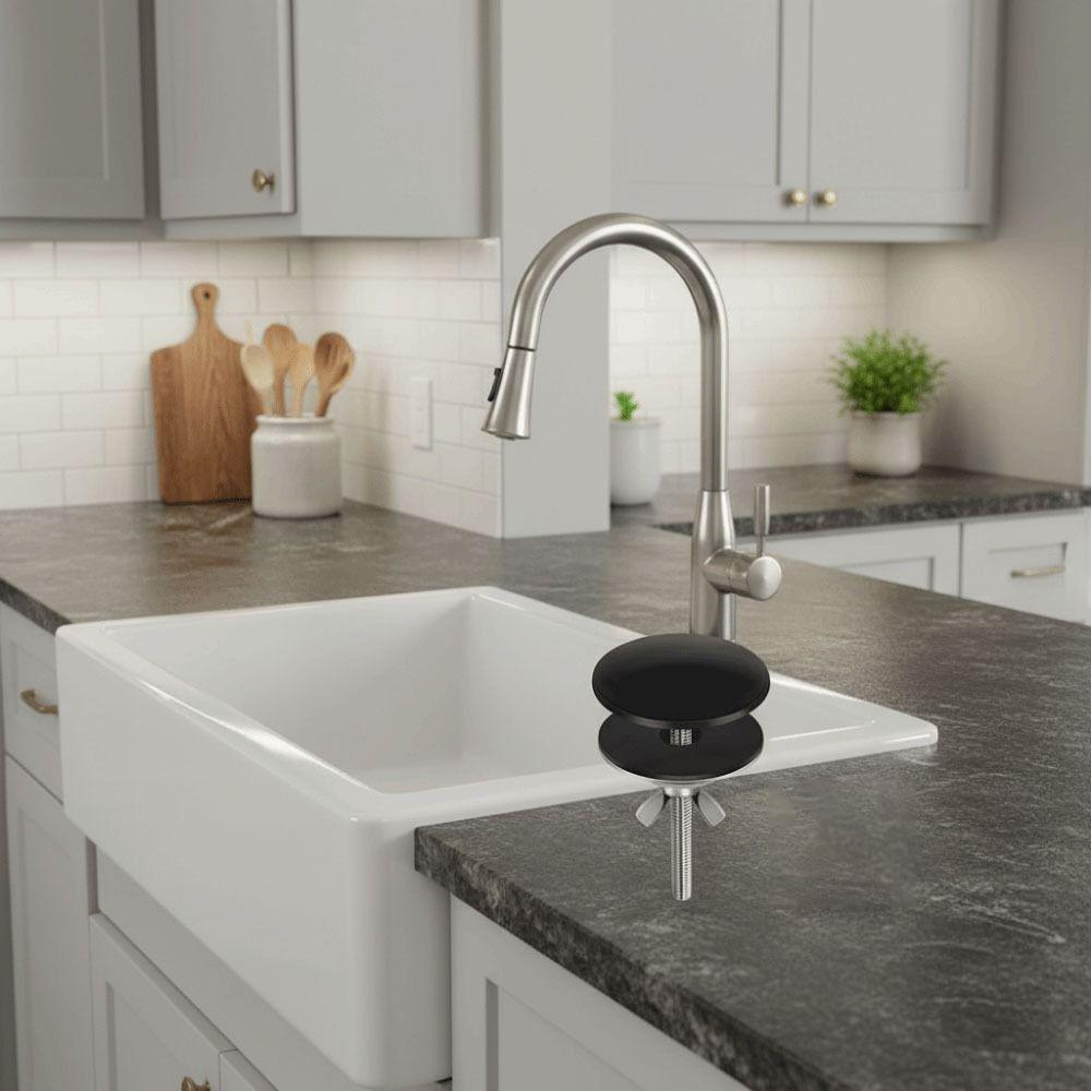 Black Color Faucet Hole Cover Finishing Cover M6 Sink Tap Hole Cap Leak-proof Sturdy Construction Kitchen Sink Hole Plug