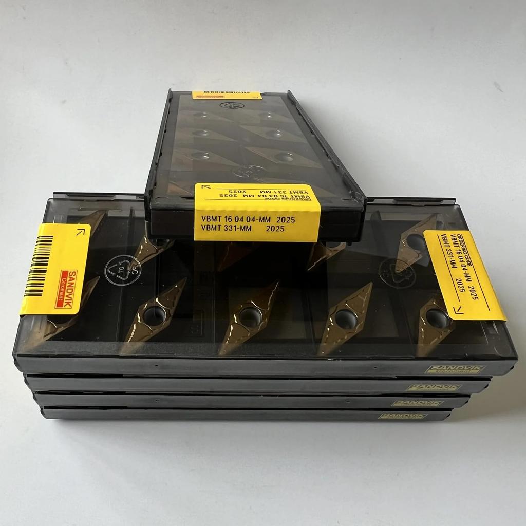 Original Sandvik / VBMT160404-MM 2025 /  CNC Lathe Carbide Blade 10 Pcs