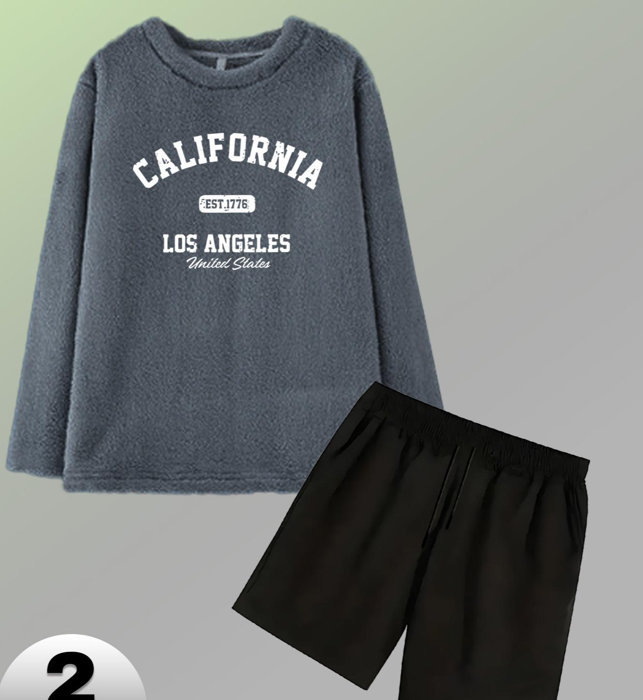 

Men s Loose Flannel Loungewear Set, Comfortable & Non-Restrictive, Great for Home Work & Relax XXL сірий