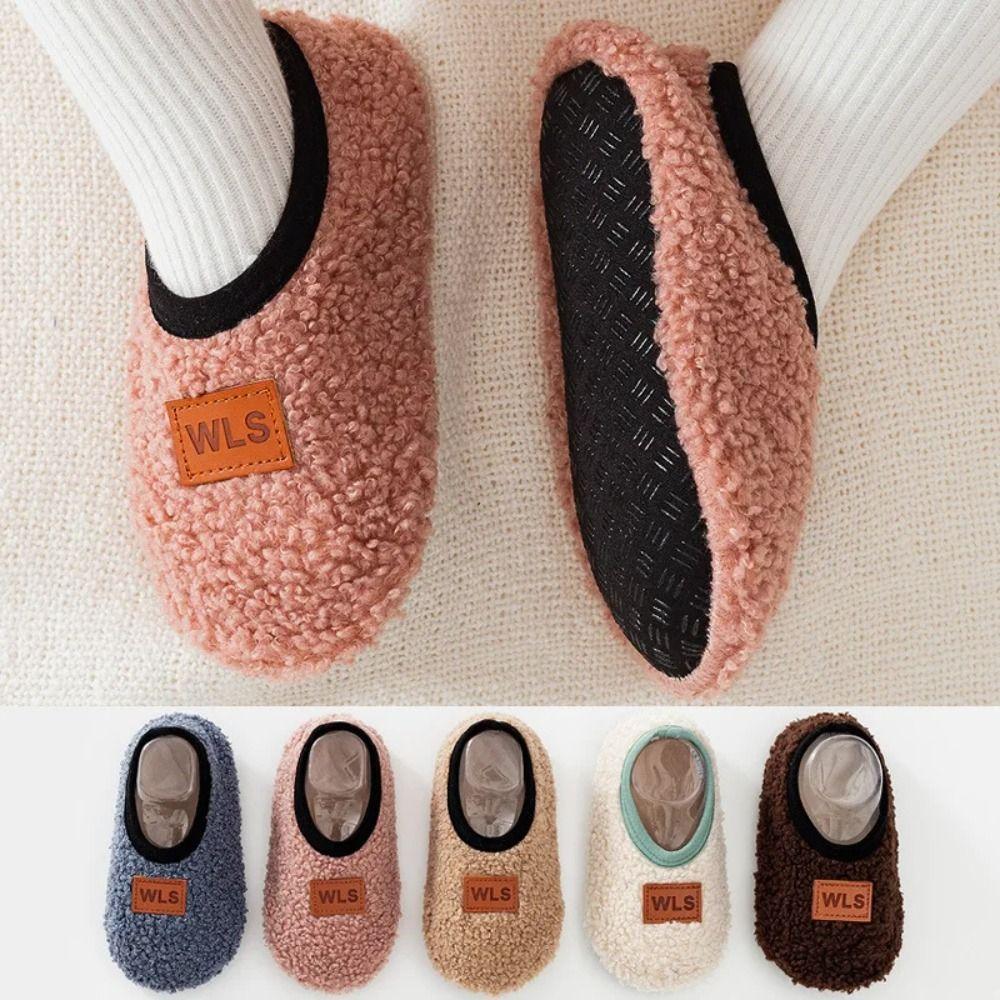 Warm Toddler Shoes Anti-slip Walking Shoes Fashion Plush Floor Sock  Winter