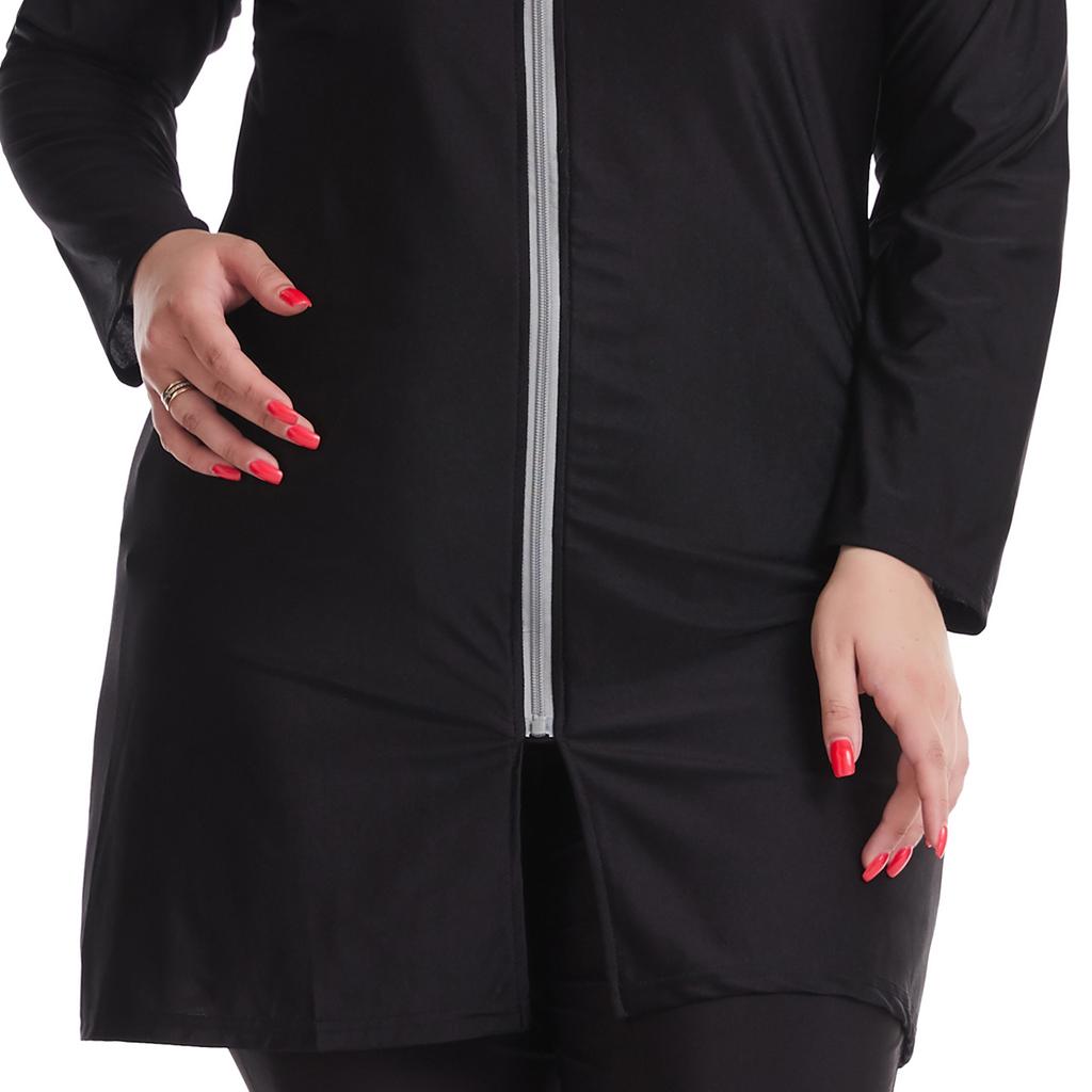 Plus Size Damen Muslim Muslimah Bademode Full Coverage Damen Badeanzug Hochelastisch Bequem 3 Stück Beachwear XL-6XL