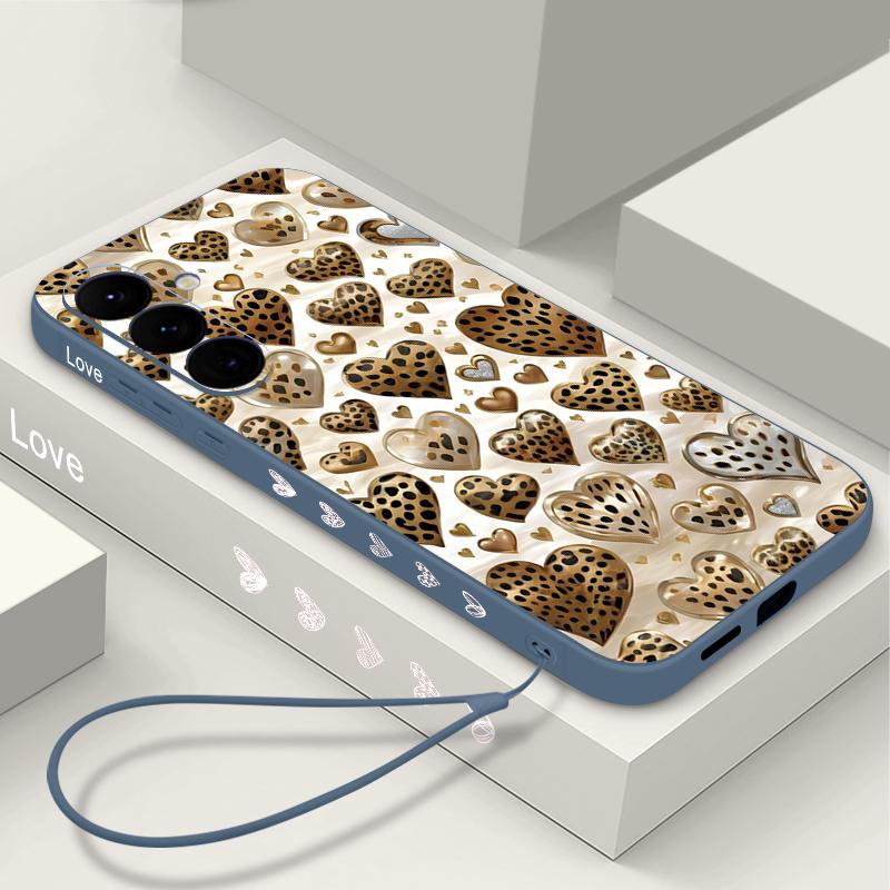Mooi Roze Hartjes Patroon Hoesje Voor Samsung Galaxy S26 S25 Ultra S24 S23 S22 Plus S21 FE A15 A16 A17 A35 A36 A54 A55 A56 5G Zachte Cover
