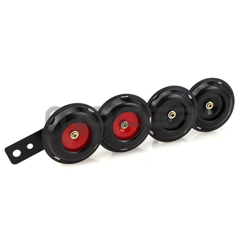 Universal Motorcycle Electric Horn Kit 12V 24V 36V 48V 60V Waterproof Round Loud Horn Speakers For Scooter Moped Dirt Bike Atv