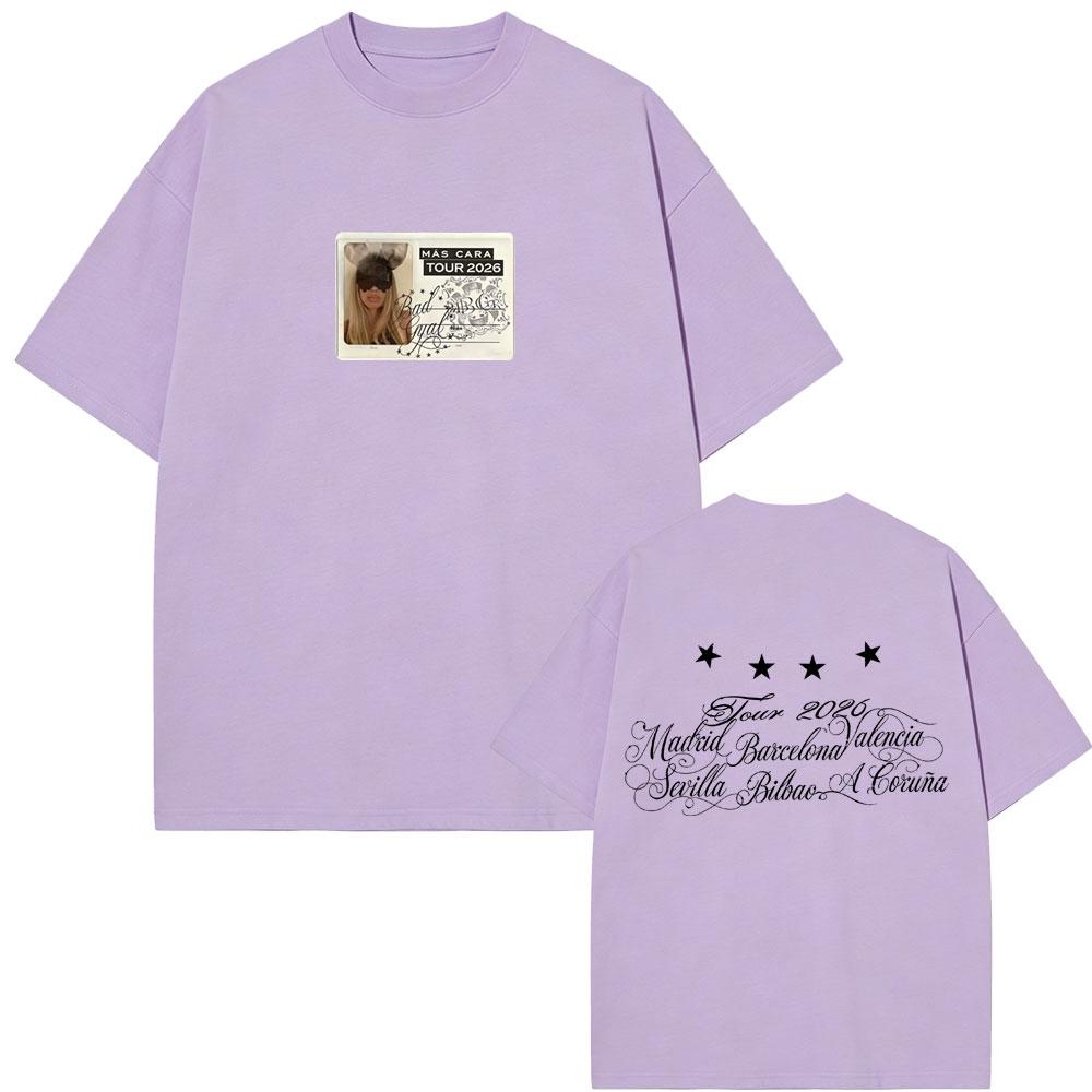 Singer Bad Gyal Tour 2026 Tshirt Unisex Women Fashion Pop Music T Shirts Unisex Casual Oversized Short Sleeve 100 Cotton Tshirts