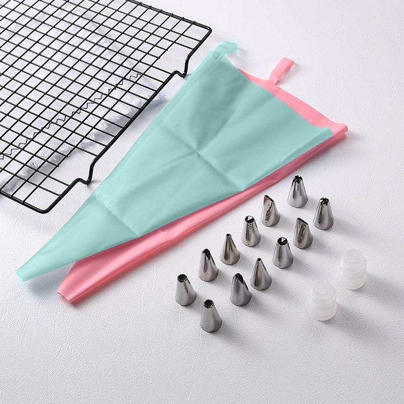Stainless Steel Kitchen Baking Cake Decorating Tool Silicone Piping Nozzles