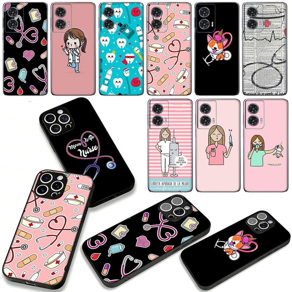 Nurse Doctor Stethoscope Happy Tooth Dentist Phone Case for OPPO A18 A16 A17 A38 A54 A40 A60 A80 A78 A79 A57 A55 A96 A15 A53